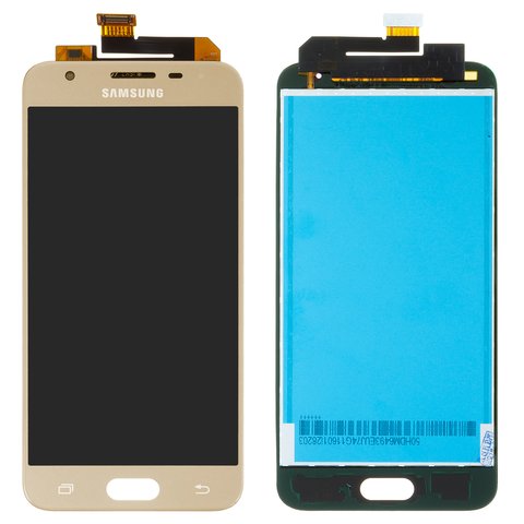 Дисплей для Samsung G570F DS Galaxy J5 Prime, золотистый, без рамки, Оригинал переклеено стекло 