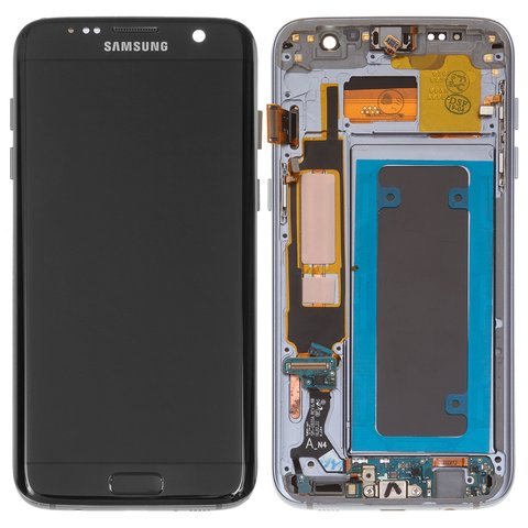 Дисплей для Samsung G935 Galaxy S7 EDGE, черный, с рамкой, High Copy, OLED 