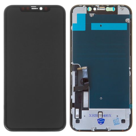 Дисплей для iPhone 11, чорний, з рамкою, Original PRC , з захисним екраном дисплея, NEW