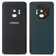 Задняя панель корпуса для Samsung G960F Galaxy S9, черная, со стеклом камеры, полная, Original (PRC), midnight black