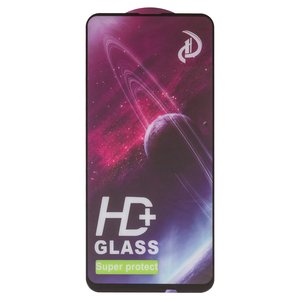 Защитное стекло All Spares для Huawei P Smart Z, совместимо с чехлом, Full Glue, черный