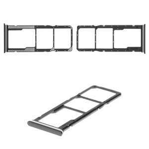 Держатель SIM карты для Xiaomi Redmi 9C, серый, midnight Gray, M2006C3MG, M2006C3MT