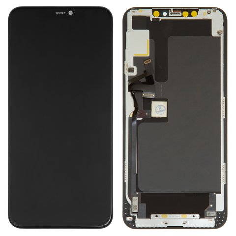 Дисплей для iPhone 11 Pro Max, чорний, з рамкою, High Copy, OLED , GX OEM hard