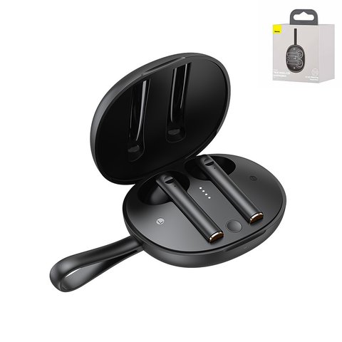 Гарнітура Baseus W05, бездротова, чорна, із зарядним кейсом, з USB кабелем тип C, #NGW05 01