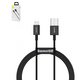 USB кабель Baseus Superior, USB тип-A, Lightning, 100 см, 2,4 А, чорний, #CALYS-A01