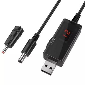 Кабель питания от павербанка 9В 12В, USB  роутера, медиаконвертера, ONU, ONT