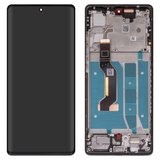 Дисплей для Motorola Moto G85, черный, с рамкой, Original (PRC), XT2427-3