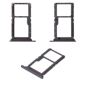 Тримач SIM карти для Xiaomi Poco M6 Pro 4G, Redmi Note 13 5G, Redmi Note 13 Pro 4G, чорний, graphite black Stealth Black 