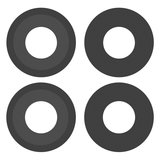 Скло камери для Xiaomi Poco C50, Redmi A1, Redmi A2, чорне, без рамки, комплект 2 шт.