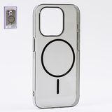 Чохол Fully-PC MagSafe для iPhone 15 Pro, чорний, прозорий, магнітний, пластик