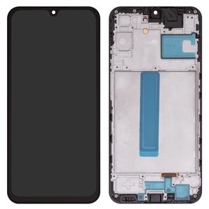 Дисплей для Samsung A256 Galaxy A25, черный, с рамкой, High Copy, original LCD size, OLED 