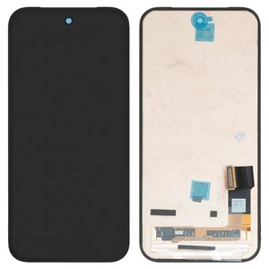 Дисплей для Google Pixel 9a, черный, без рамки, Оригинал переклеено стекло , GXQ96, GTF7P, G3Y12