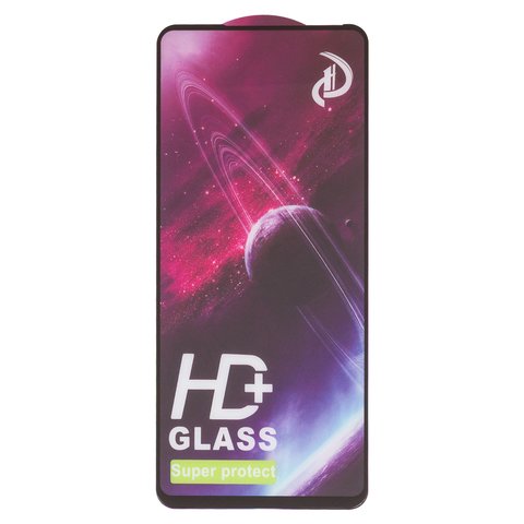 Захисне скло для Infinix Hot 50 5G X6720 , Hot 50i X6531 , Smart 9 X6532 , сумісне з чохлом, Full Glue, без упаковки , чорний