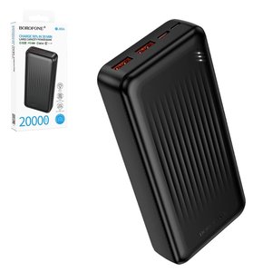 Power bank Borofone BJ80A, 20000 мАг, 22,5 Вт, чорний, Quick Charge, Power Delivery PD , #6941991121616