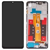 Дисплей для Samsung A075 Galaxy A07 4G, чорний, з рамкою, (Box)