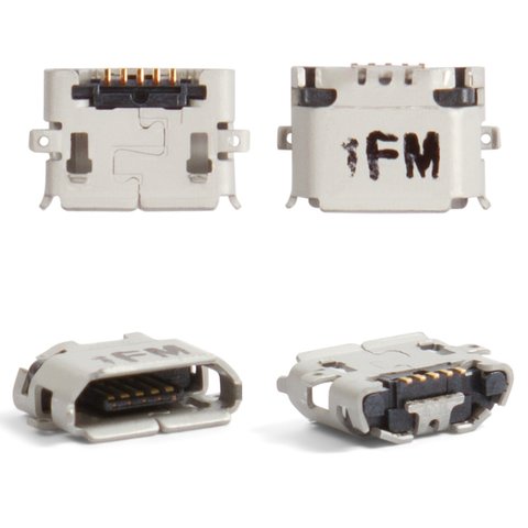 Conector de carga puede usarse con LG E730 Optimus Sol; Sony Ericsson U5, X10, X8, 5 pin, micro USB tipo B
