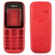 Housing compatible with Nokia 101, (High Copy, red, front and back panel)