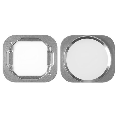 Plastic for HOME Button compatible with Apple iPhone 5S, iPhone SE, white 