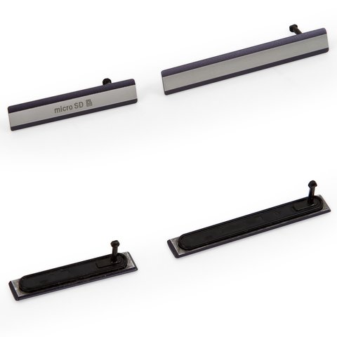 Tapa lateral puede usarse con Sony D6502 Xperia Z2, D6503 Xperia Z2, conjunto completo, negra