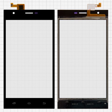 Touchscreen compatible with Nomi i503 Jump, black, 139x72 mm #FPC YCTP50165FS V0 FK 3580