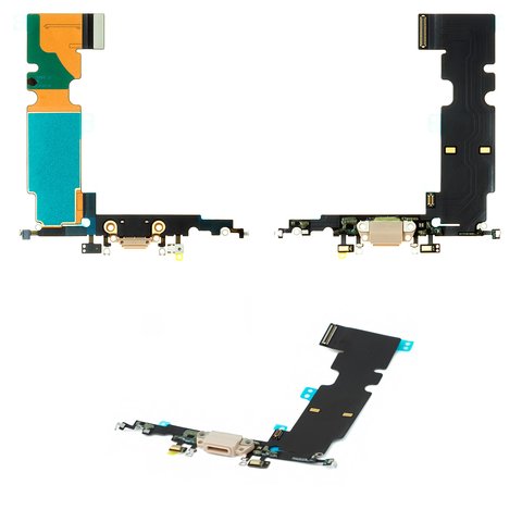 Cable flex puede usarse con iPhone 8 Plus, del conector de carga, dorado