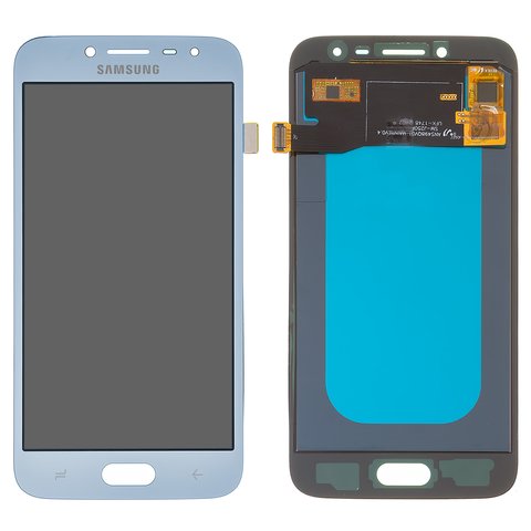 Pantalla LCD puede usarse con Samsung J250 Galaxy J2 2018 , J250 Galaxy J2 Pro 2018 , azul claro, sin marco, High Copy, OLED 