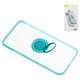 Case Baseus compatible with iPhone X, iPhone XS, (blue, with ring holder, matt, plastic) #WIAPIPH58-YD03