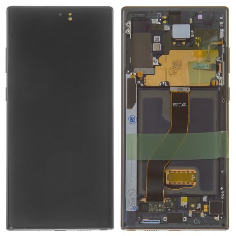 Pantalla LCD puede usarse con Samsung N975F Galaxy Note 10 Plus, negro, con marco, Original PRC , original glass