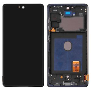 Pantalla LCD puede usarse con Samsung G781 Galaxy S20 FE 5G, azul, con marco, Original PRC 