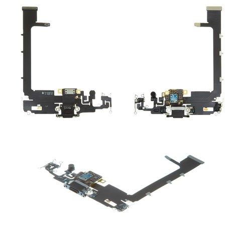 Cable flex puede usarse con iPhone 11 Pro Max, del conector de carga, del conector de auriculares, gris, con micrófono, PRC