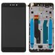 LCD compatible with Xiaomi Redmi Note 4X, (black, with frame, High Copy)
