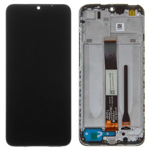 LCD compatible with Xiaomi Redmi 9A, Redmi 9AT, Redmi 9C, black, with frame, Original PRC , M2006C3LG, M2006C3LI, M2006C3LC, M2006C3MG, M2006C3MT 