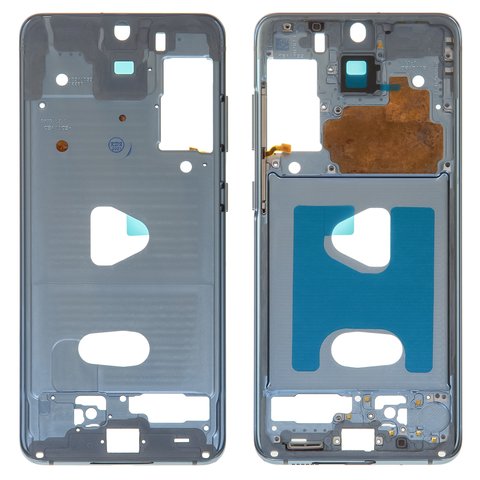 Housing Middle Part compatible with Samsung G980 Galaxy S20, G981 Galaxy S20 5G, dark blue, LCD binding frame, cloud blue 