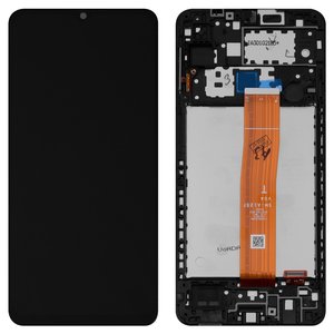 Pantalla LCD puede usarse con Samsung A125F Galaxy A12, negro, con marco, Original PRC , A125F V04 1540410367