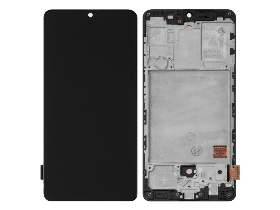 Дисплей для Samsung A415 Galaxy A41, черный, с рамкой, High Copy, (OLED) -  All Spares