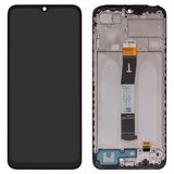 LCD compatible with Xiaomi Poco C40, Redmi 10C, (black, with frame, High Copy)
