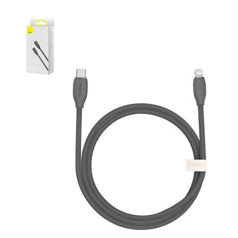 USB Cable Baseus Jelly Liquid Silica Gel, USB type C, Lightning, 120 cm, 20 W, black  #CAGD020001