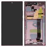 Pantalla LCD puede usarse con Samsung N985F Galaxy Note 20 Ultra, N986B Galaxy Note 20 Ultra 5G, bronce, con marco, Original (PRC)