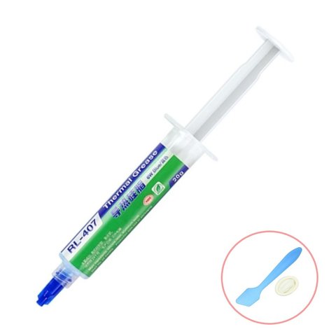 Pasta térmica RELIFE  RL 407 , de silicona, en jeringa, 20 ml, azul, 6 Вт м*К