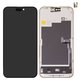 Pantalla LCD puede usarse con iPhone 15 Pro Max, negro, con marco, HC, sin microchip, (AMOLED), DD-OLED soft, 120Hz