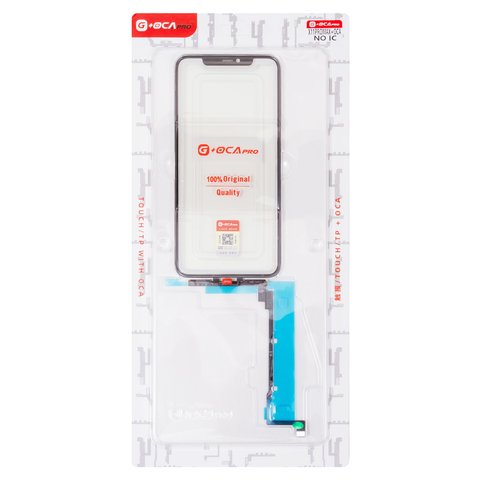 Touchscreen G+OCA PRO compatible with iPhone 11 Pro Max, with OCA film, black, without microcircuit 