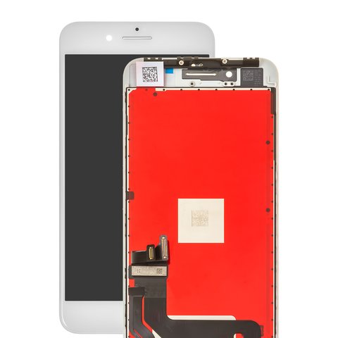 LCD compatible with Apple iPhone 8 Plus, white, with frame, PRC