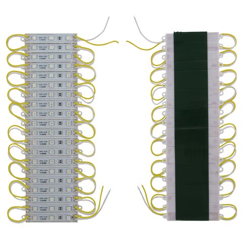 LED Strip Module 20 pcs. SMD 5050 3 LEDs, yellow, adhesive, 1200 lm, 12 V, IP65 