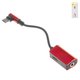 Adapter Baseus L45, (Γ-shaped, from USB type-C to 3.5 mm 2 in 1, doesn't support microphone , USB type C, TRS 3.5 mm, red, 1 A) #CATL45-09