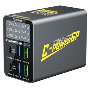 Mains Charger Mechanic C Power 6P, 90 W, Quick Charge, Power Delivery PD , 6 outputs 