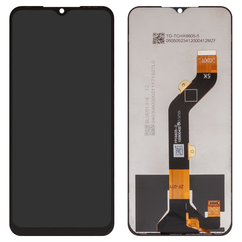 LCD compatible with Tecno Spark 8C; Infinix Hot 12i, black, without frame, Box KG5k, KG5j.FPC6605 2, 2365B48 01 015, 24 065X62 V18