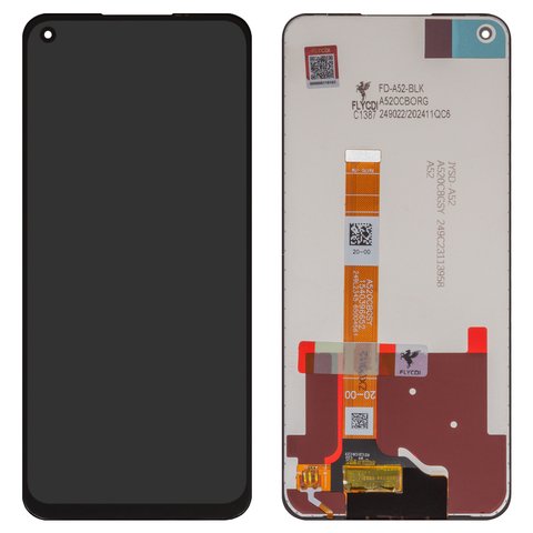 LCD compatible with Oppo A52, A72, A92, black, without frame, FLYCDI, CPH2061, CPH2069, PADM00, PDAM10, CPH2067, 1540396652