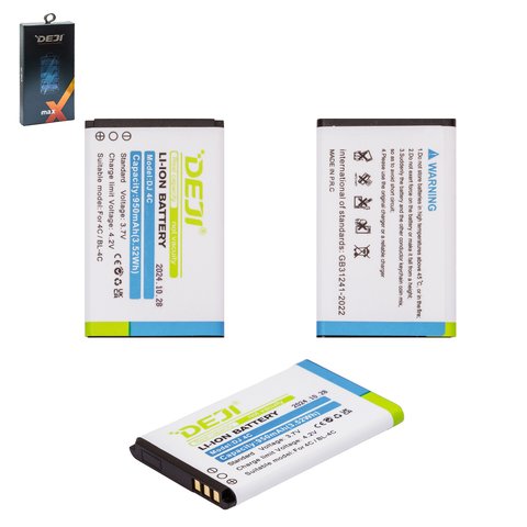 Battery Deji BL 4C compatible with Nokia 6300, X2 00, Li ion, 3.7 V, 950 mAh
