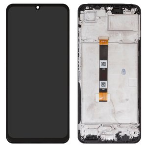 Дисплей для Realme C51, черный, с рамкой, High Copy