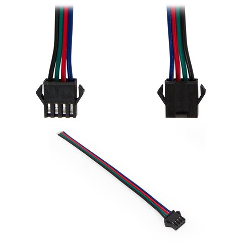 Cable con conector de 4 pines JST (tipo macho) para tiras de luces LED RGB  SMD 5050, WS2813 - GsmServer